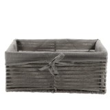 Coș Depozitare H&acirc;rtie / Metal / In 34X23,5X14 Cm &ndash; Gri | Organizatoare Baie