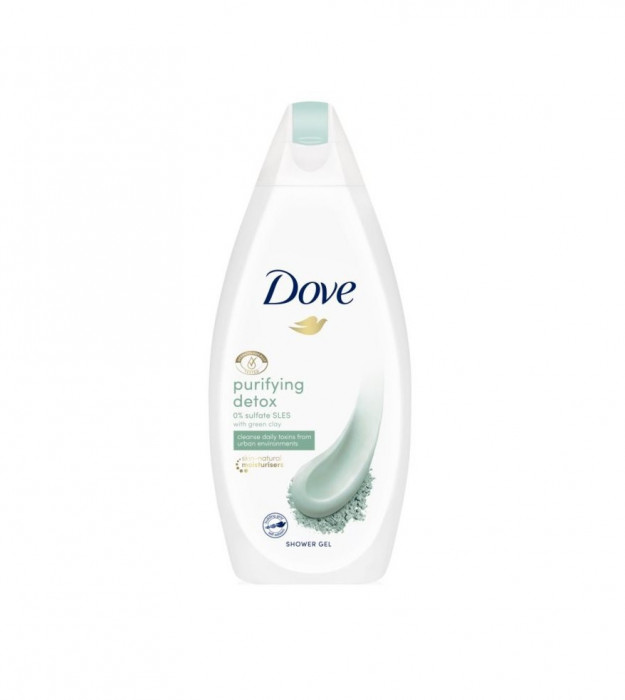 Gel de dus, Dove, Purifying Detox Green Clay, 250 ml