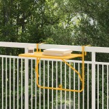 vidaXL Masă Suspendată pentru Balcon Galben 60 x 39 x 65 cm Oțel