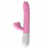 &Icirc;ncălzirea iepurașului vibrator multifuncțional Roz