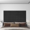 Panouri de perete 12 buc. Negru 60x15 cm catifea 1,08 m&sup2;