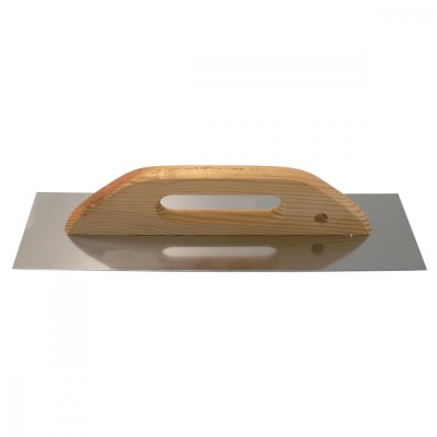 Gletiera inox, maner de lemn lung, 13x48 cm foto
