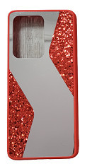 Husa silicon oglinda si sclipici ( glitter) Samsung S20 Ultra , Rosu