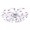 vidaXL Lustră cu brațe tip frunze cristal acrilic violet 5 becuri E14 289240
