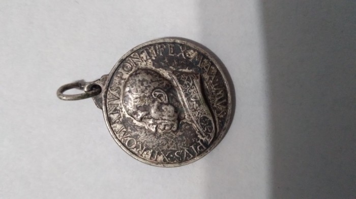 PANDATIV/MEDALIE PIUS XII ROMANUS PONTIFEX MAXINUS 2,2CM ARGINT
