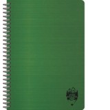 Caiet A4 80 file, spira hartie Ivory, matematica, DACO, culoare verde