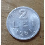 MNDRO10 moneda RPR Romania 2 lei 1951