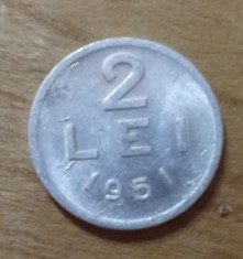 MNDRO10 moneda RPR Romania 2 lei 1951