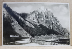 STRECNO , SLOVACIA , CASTEL PE CULMEA UNUI DEAL , FOTOGRAFIE TIP CARTE POSTALA , MONOCROMA, NECIRCULATA , DATATA SEPT. 1924 foto