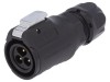 Conector circular mufă 16 02 tată PIN 3 aurit 10A