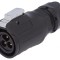 Conector circular mufă 16 02 tată PIN 3 aurit 10A