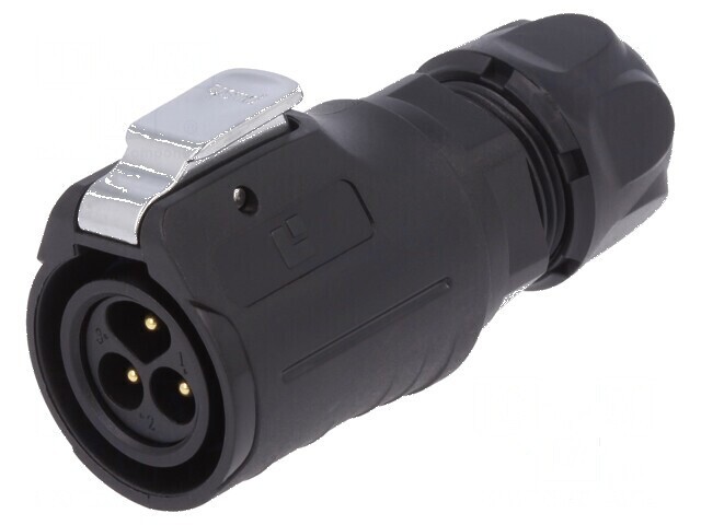 Conector circular mufă 16 02 tată PIN 3 aurit 10A