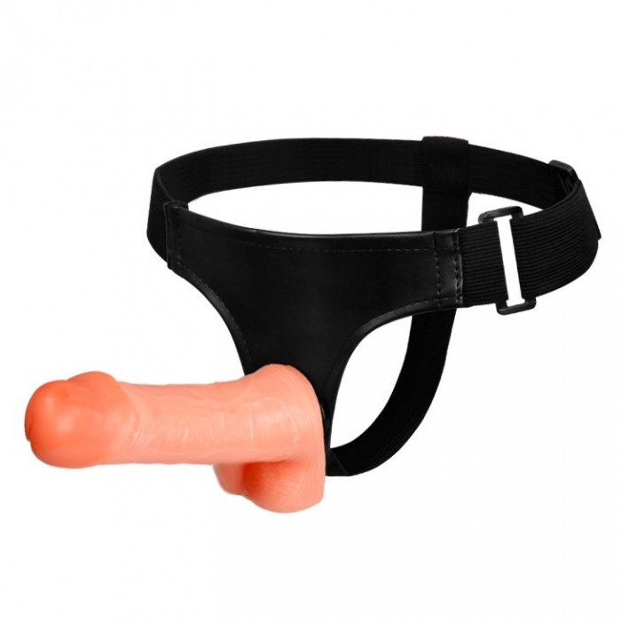 Strap-on Ultra Passionate Harness, PVC, Natural, 18.5 cm