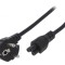 Cablu Electric 3x0,5mm2 cu Ștecăr &icirc;n Unghi și Conector IEC C5