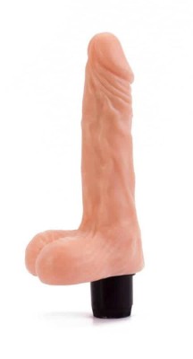 Vibrator Realistic Real Feel Cyberskin, Natural, 20 cm foto