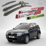 Cumpara ieftin Ștergătoare Dacia Duster I HS Faza 1 2010-2013 | Set Față și Spate Flat &ndash; TeamCar&reg;