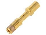 Conector circular soclu aurit, crimpat