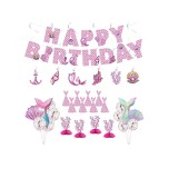 Set 31 piese, banner decorativ si baloane, folie, latex, multicolor
