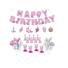Set 31 piese, banner decorativ si baloane, folie, latex, multicolor