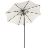 SONGMICS Umbrela de gradina 200 cm, inclinare dubla 30&deg;, poliester UPF 50+, cadru metalic, bej Household NewTrend