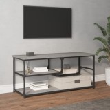 VidaXL Comodă TV, gri sonoma, 103x38x46,5 cm, lemn prelucrat și oțel 831826