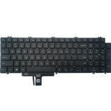 Tastatura Laptop, Dell, Latitude 5520, 5521 (an 2021), Precision 3560, 3561 (an 2021), NSK-QZABW 01, 490.0M607.0201, 0N7N16 cu iluminare, layout US