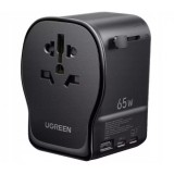 Incarcator Retea UGREEN Travel S550 (55001), 65W, 3.25A, 1 x USB-A - 2 x USB-C, Negru