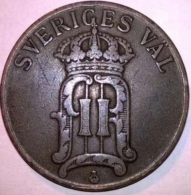 Moneda Suedia - 5 Ore 1907 foto