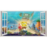 Sticker decorativ, SpongeBob, Albastru, 90 cm, 8264ST-1