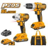 Cumpara ieftin Masina de gaurit Bormasina + Filetanta 1/4 impact cu 2 Acumulatori Ingco CKLI2006