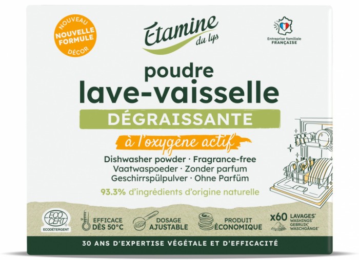 Pudra BIO pentru masina de spalat vase, fara parfum Etamine