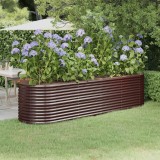 vidaXL Strat &icirc;nălțat grădină 296x80x68 cm oțel vopsit electrostatic