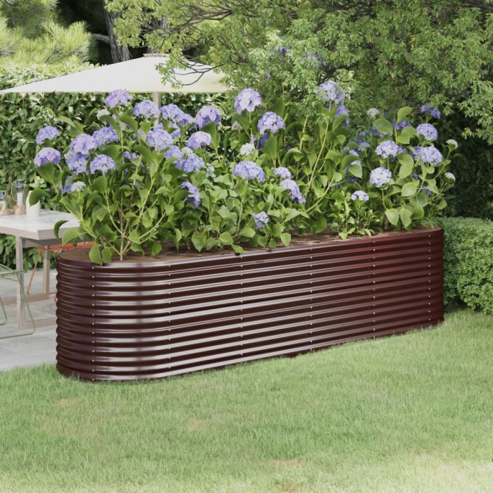 vidaXL Strat &icirc;nălțat grădină 296x80x68 cm oțel vopsit electrostatic