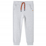 Pantaloni de trening pentru copii, gri melanj, 104 GartenMobel Dekor, vidaXL