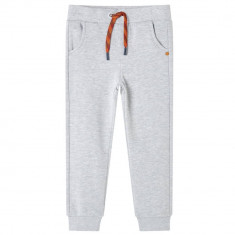 Pantaloni de trening pentru copii, gri melanj, 104