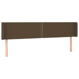 Cumpara ieftin Tablie de pat cu aripioare maro inchis183x16x78/88 cm textil
