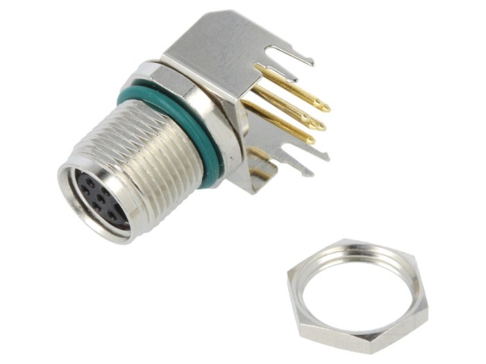 Conector PCB M8 6P 1.5A 90&deg;