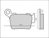 Set placute frana FT3056 &ndash; Husqvarna CR &ndash; WR &ndash; WRE TC &ndash; TE 125-610cc &ndash; KTM EXC &ndash; SX &ndash; SMR 125-530cc &ndash; Rieju MRX 450cc, Oem