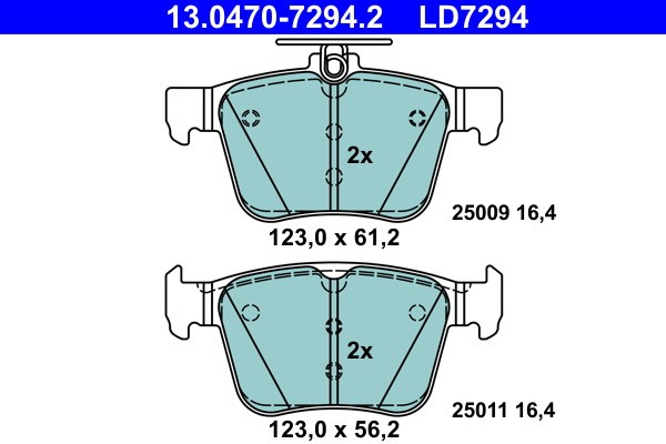 ATE 13.0470-7294.2 ATE Ceramic set placute frana,frana disc
