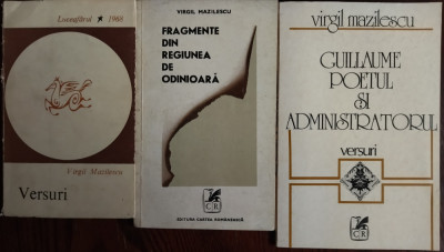 VIRGIL MAZILESCU:3 VOL.VERSURI IN PRIMA EDITIE 1968-83:DEBUT/FRAGMENTE/GUILLAUME foto