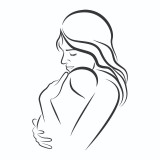 Cumpara ieftin Sticker decorativ, Mama si Bebe, Negru, 88 cm, 8558ST
