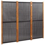 Cumpara ieftin Paravan de camera cu 3 panouri, negru, 210x180 cm