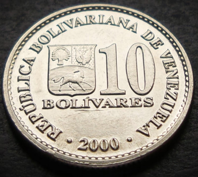 Moneda exotica 10 BOLIVARES - VENEZUELA, anul 2000 * cod 3723 = A.UNC foto
