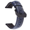 Curea din piele naturala, compatibila Xiaomi Watch S1, telescoape normale, 22mm, Albastru
