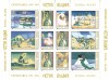 ROMANIA 2003 LP 1613 CENTENAR VICTOR BRAUNER BLOC DE 12 TIMBRE MNH, Nestampilat