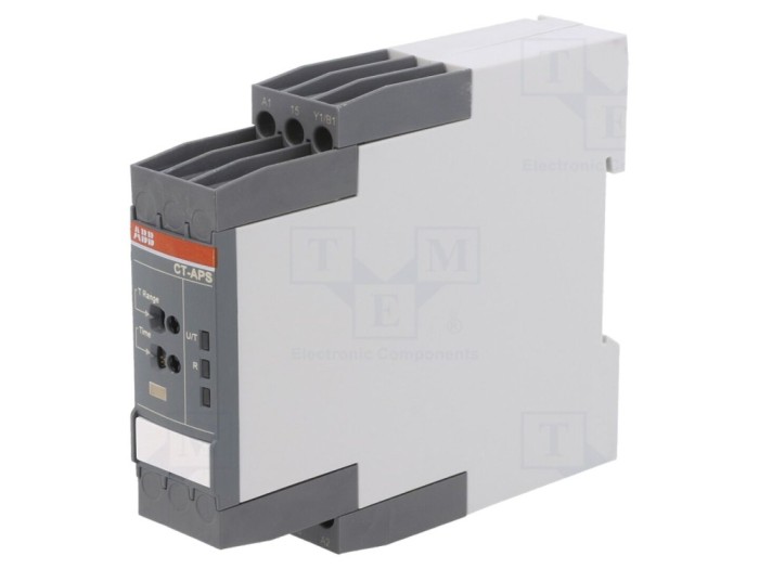 Timer SPDT 24-240V AC/DC șină DIN