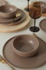 Keramika Set de vesela - Nordic Mat Taupe - 18 bucăți - 6 persoane - Stoneware