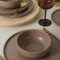Keramika Set de vesela - Nordic Mat Taupe - 18 bucăți - 6 persoane - Stoneware
