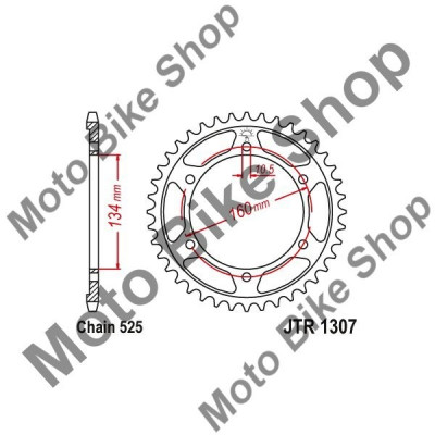 MBS Pinion spate 525 Z45, Cod Produs: JTR130745ZBK foto