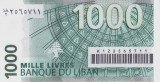 Bancnota Liban 1.000 Livre 2008 - P84b UNC